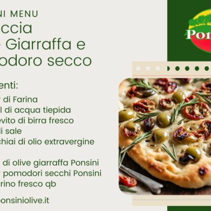 Focaccia siciliana con olive Ponsini