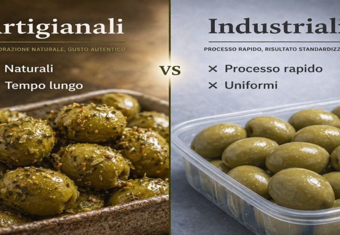 Olive artigianali vs industriali