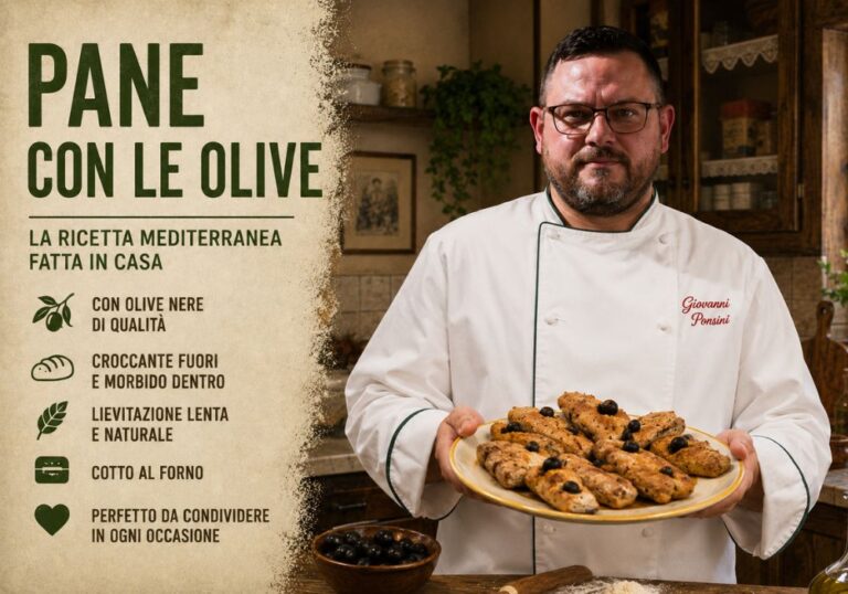 Scopri di più sull'articolo Pane fatto in casa con olive | Ricetta semplice Ponsini